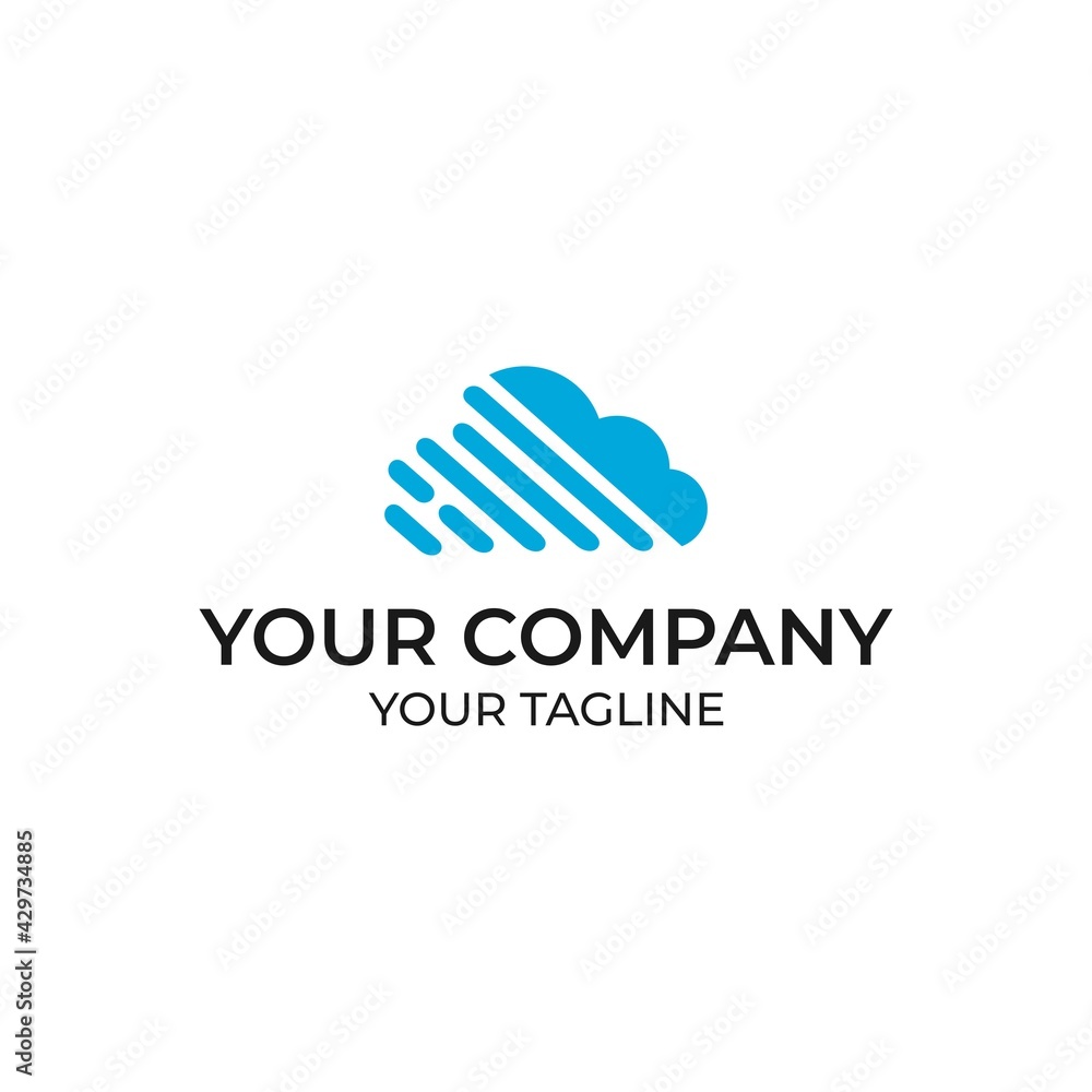 cloud technology logo design. data server cloud logo vector icon cloud technology logo design. data server cloud logo vector icon