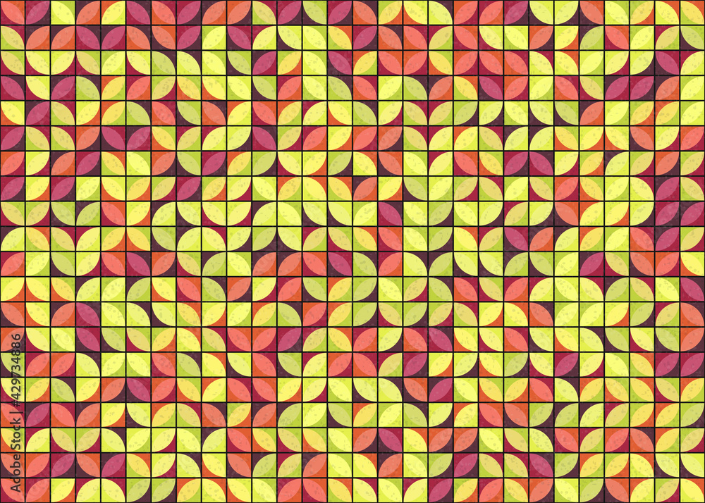 Fototapeta premium Abstract Geometric Pattern generative computational art illustration