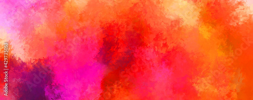 Abstract background of colorful brush strokes. Brushed vibrant wallpaper. Painted artistic creation. Unique and creative illustration.