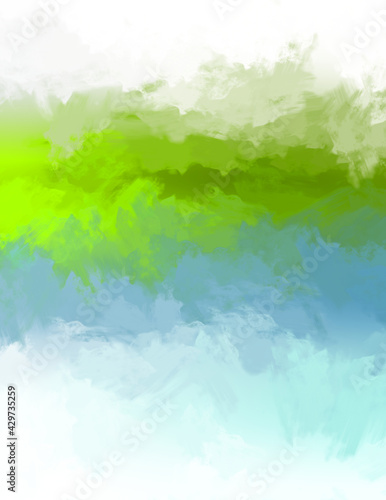 2D illustration of colorful brush strokes. Decorative texture painting. Vibrant paint pattern backdrop.