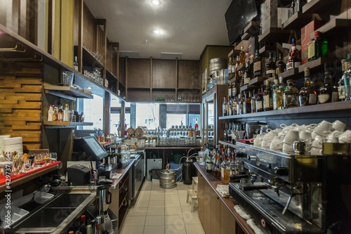 Modem interior of cafe with assorted appliances © demphoto