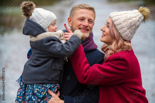 happy family in the park