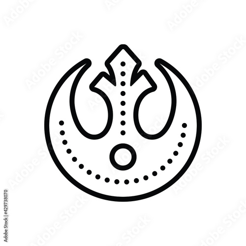 Black line icon for millennium