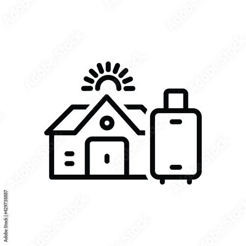 Black line icon for pg 