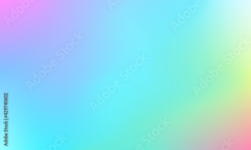 Rainbow vignette abstract background. Watercolor empty background. White, pink, blue blurred texture. Iridescent blurred background.