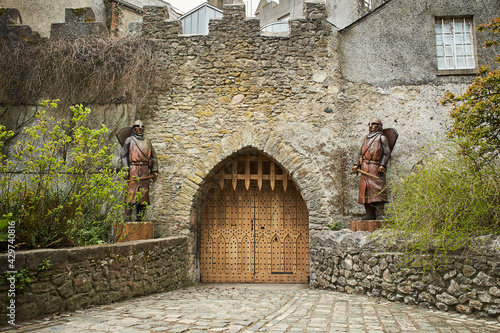 Door of Malahide Castle and Gardens. Ireland 