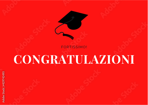 Fortissimo! 

cartolina per laurea. Semplice! Accattivante!
