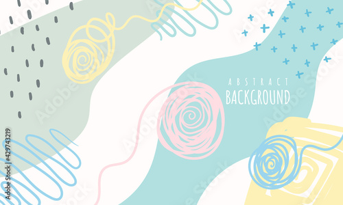 Abstract art background with pastel colors elements