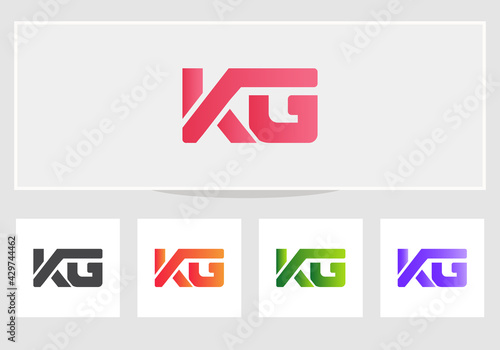 Initial KG Unique, attractive and creative modern logo. KG letter logo vector. Minimal KG logo design