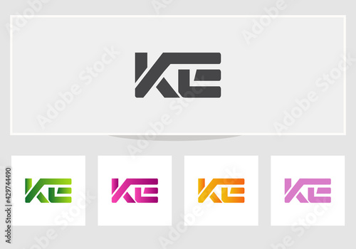 Premium KE logo design, KE letter logo with modern trendy. KE Modern logo