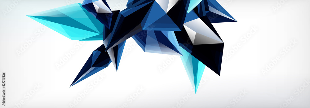 Vector 3d triangles and pyramids abstract background for business or technology presentations, internet posters or web brochure covers Vector 3d triangles and pyramids abstract background for business or technology presentations, internet posters or web brochure covers