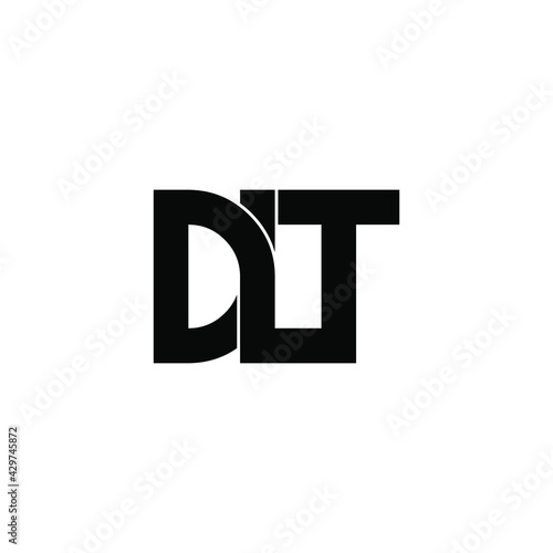 dlt letter original monogram logo design
