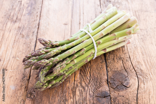 Bunch of freshly picked asparagus