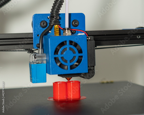 a 3d printer at work