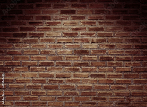 Old brick wall with shadow texture can be use as background 