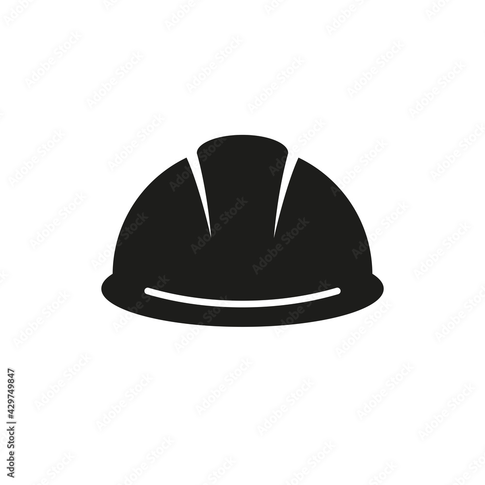 Protective helmet icon. Simple vector illustration on a white background Protective helmet icon. Simple vector illustration on a white background