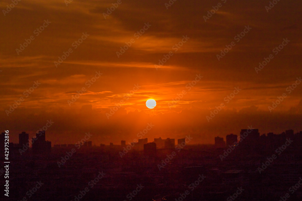abstract background view of the colorful twilight sky.In the evening, the colorful changes (pink, orange, yellow, purple, sky) merge into the beauty of nature abstract background view of the colorful twilight sky.In the evening, the colorful changes (pink, orange, yellow, purple, sky) merge into the beauty of nature