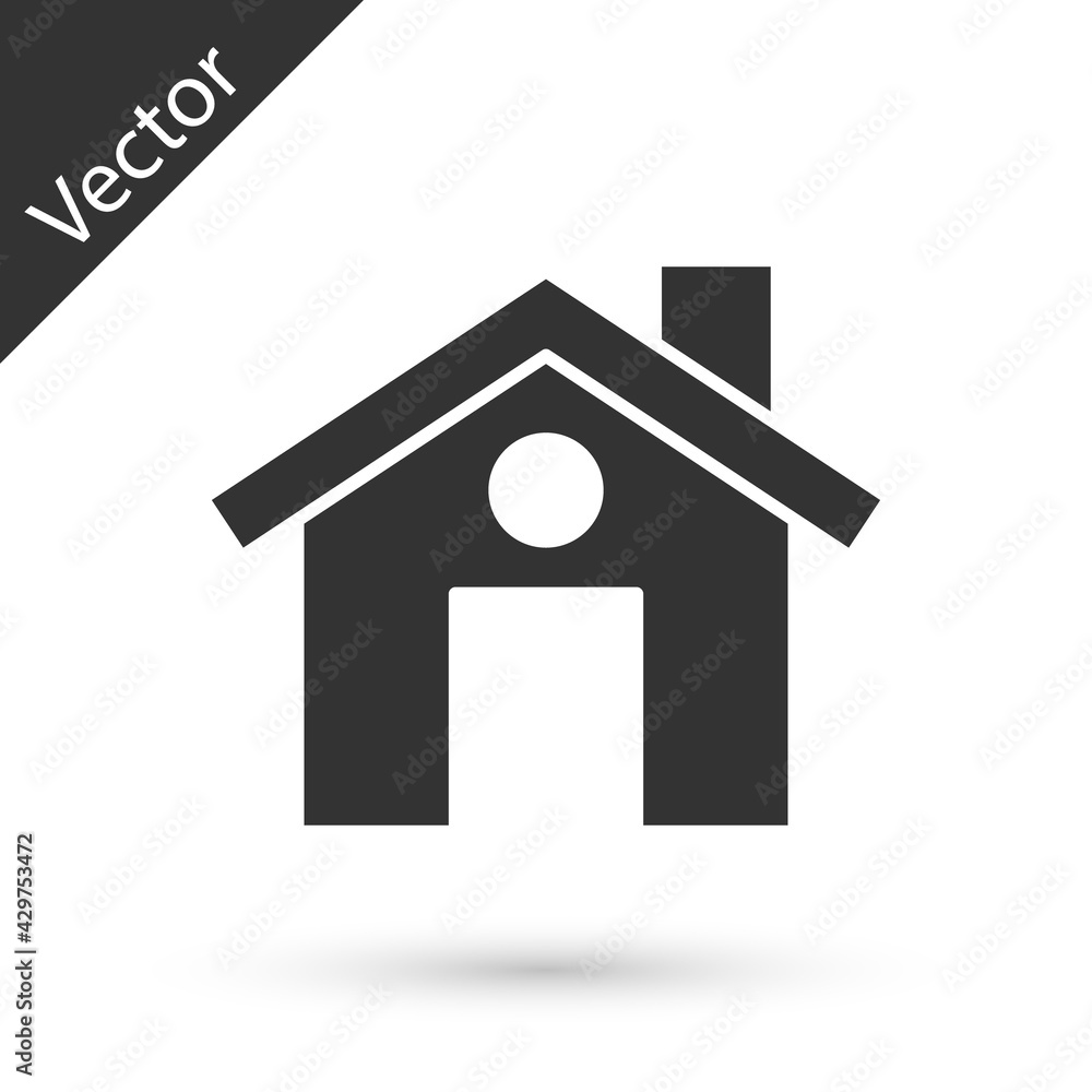 Grey House icon isolated on white background. Home symbol. Vector Grey House icon isolated on white background. Home symbol. Vector