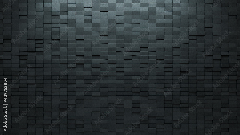 3D, Semigloss Mosaic Tiles arranged in the shape of a wall. Rectangle, Polished, Bricks stacked to create a Concrete block background. 3D Render 3D, Semigloss Mosaic Tiles arranged in the shape of a wall. Rectangle, Polished, Bricks stacked to create a Concrete block background. 3D Render