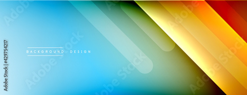 Dynamic lines abstract background. 3D shadow effects and fluid gradients. Modern overlapping forms