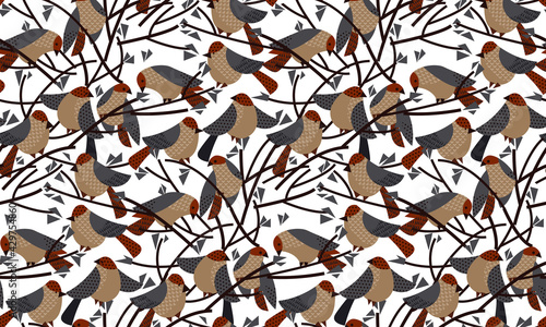 Funny decorative sparrow, b...