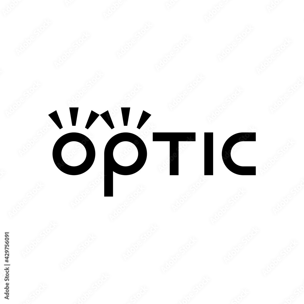 OPTIC letter logo design vector OPTIC letter logo design vector