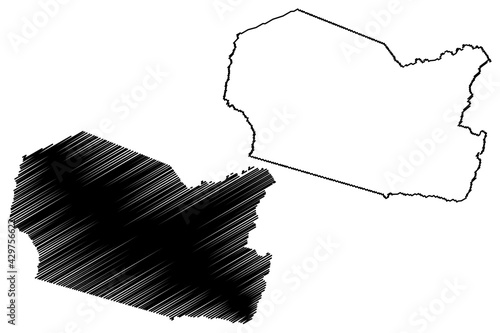 Tucker County, State of West Virginia (U.S. county, United States of America, USA, U.S., US) map vector illustration, scribble sketch Tucker map photo