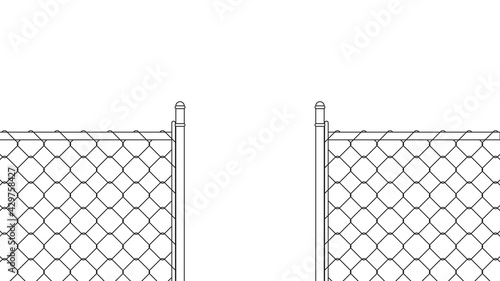 Flat style home fence vector icon for background needs. illustration