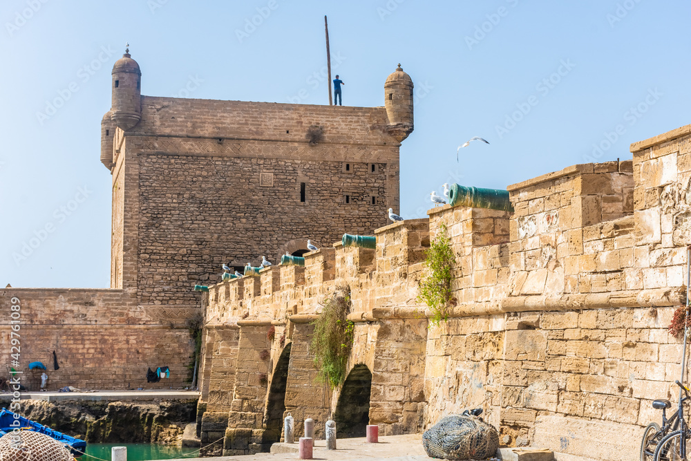 Fortress, bridge and little harbor of Essaouira, Morocco