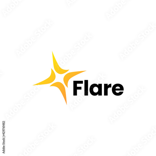 flare light bright logo vector icon illustration