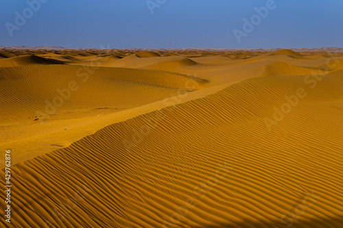 Sand dunes at sunset, Saudi Arabia