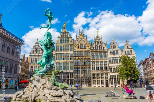 Historic Center of Antwerp in Belgium