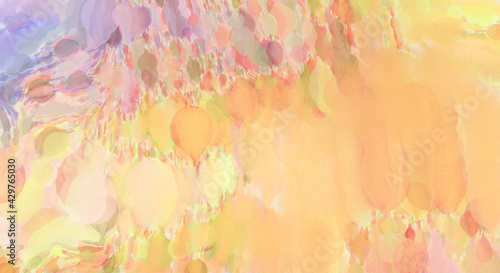 Soft watercolor wallpaper. Artistic painting with softly brushed colors. Pastel colors dabbed background. Painted abstract wall art.