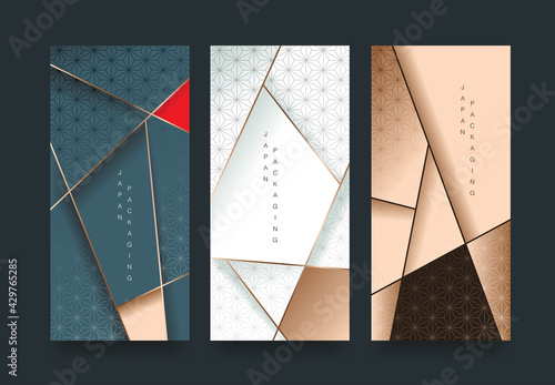 Packaging templates japanese of luxury or premium products.