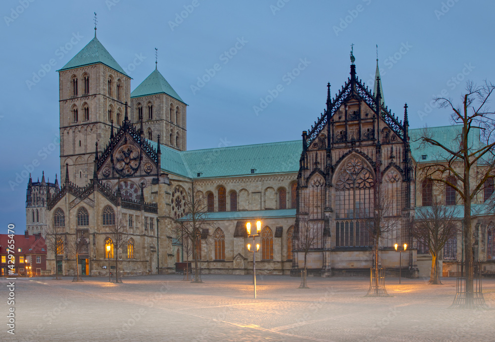 Medieval Munster Cathedral or St -Paulus-Dom in in Munster, Germany