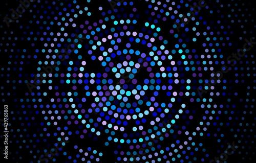 Dark blue halftone geometri...