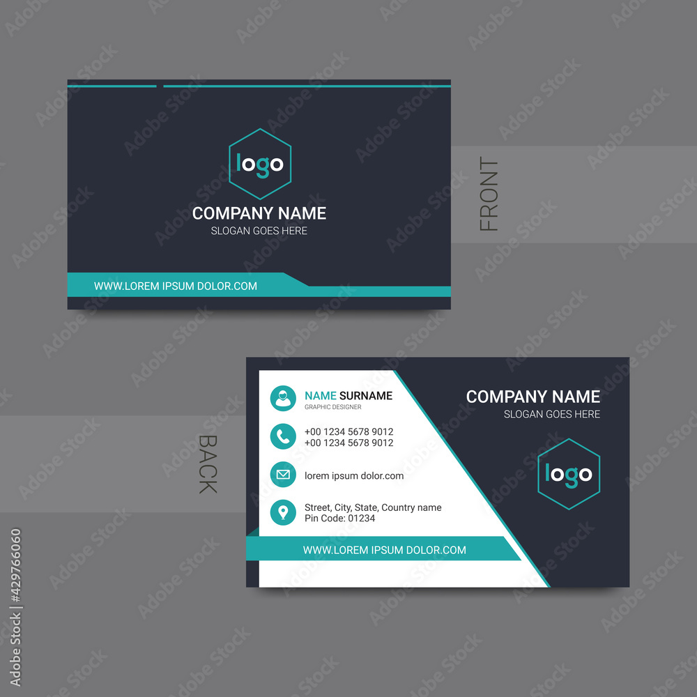 Modern visiting card for business and personal use. Vector illustration design. Modern visiting card for business and personal use. Vector illustration design.