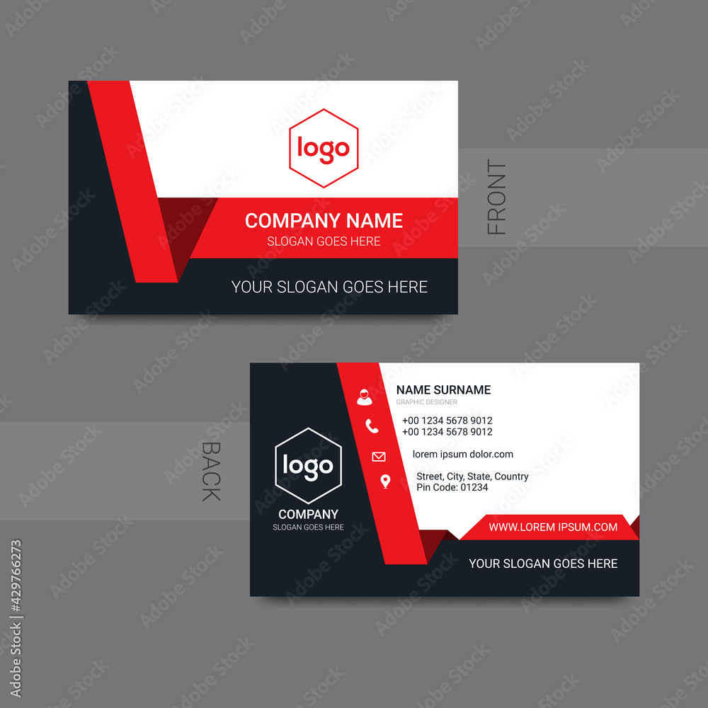 Creative modern business card design. Vector business card template. Creative modern business card design. Vector business card template.