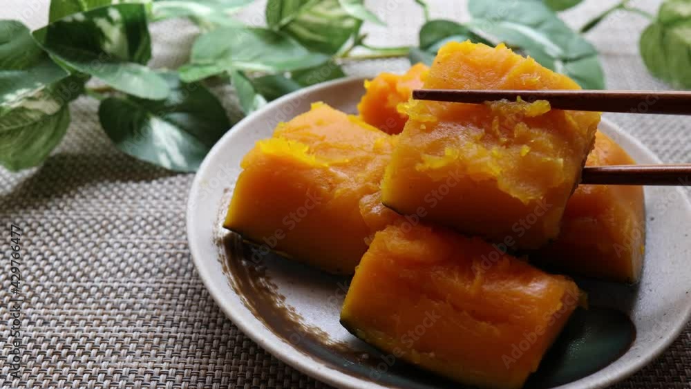 かぼちゃの煮物 箸上げ かぼちゃの煮物 箸上げ