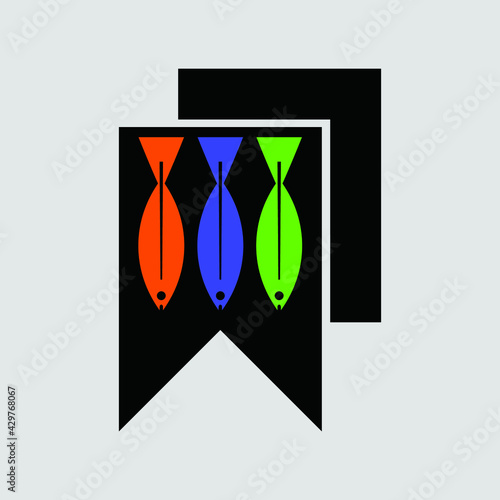 Fish colections icon logo design element photo