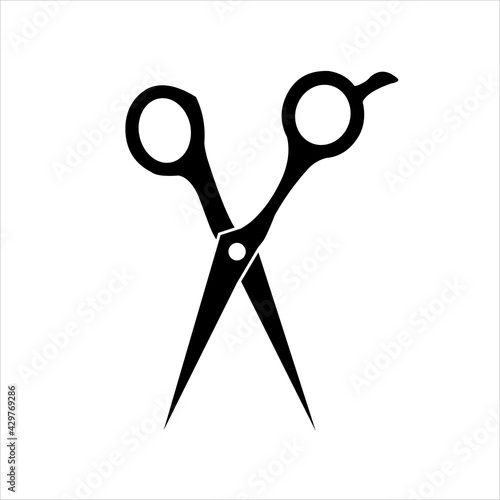 Scissor icon design template vector on white background