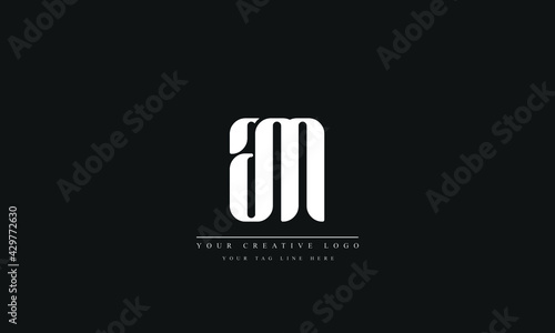 Letter Logo Design with Creative Modern Trendy Typography am ma a m