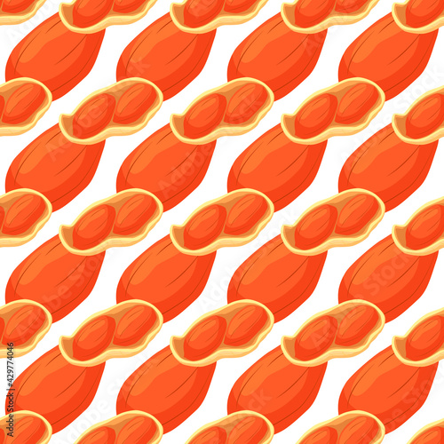 Illustration on theme big pattern identical types peanut