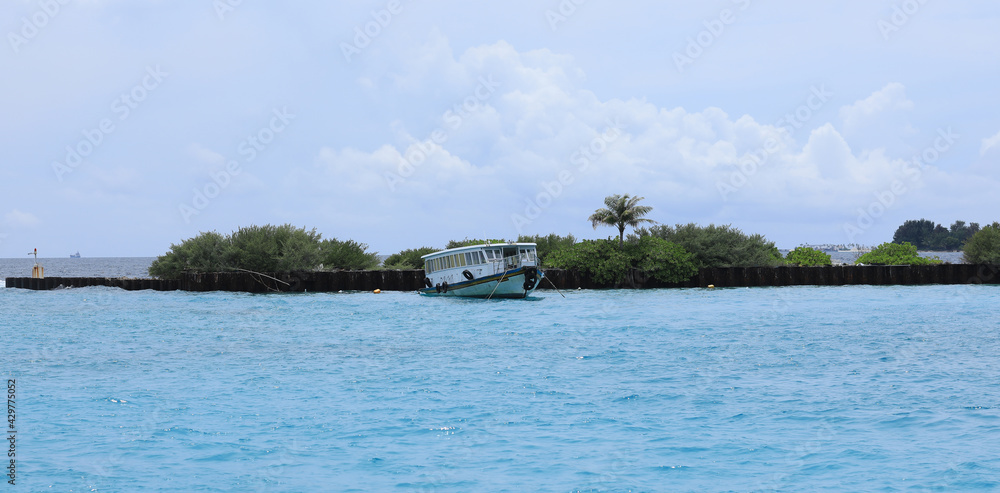 seaport with ships in Male, Maldives seaport with ships in Male, Maldives