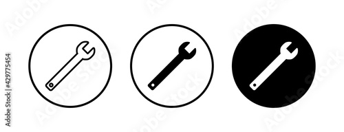wrench icons set. Wrench vector icon. Spanner symbol