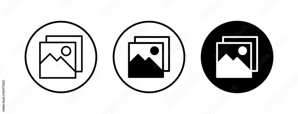 Picture icons set. Picture vector icon. photo gallery icon vector Picture icons set. Picture vector icon. photo gallery icon vector