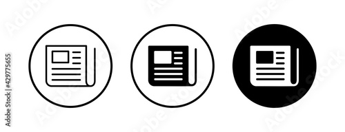 Newspaper icons set. news paper icon vector