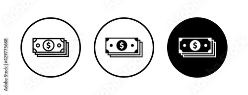 Money icons set. Money vector icon. Dollar icon