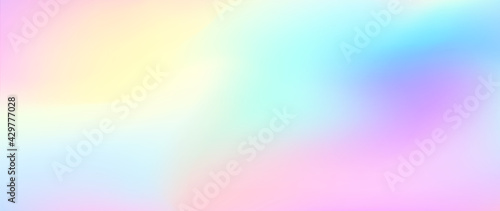 Unicorn colorful background, rainbow pattern, glitter vector texture, pastel fantase design, universe holographic style. © Gluiki