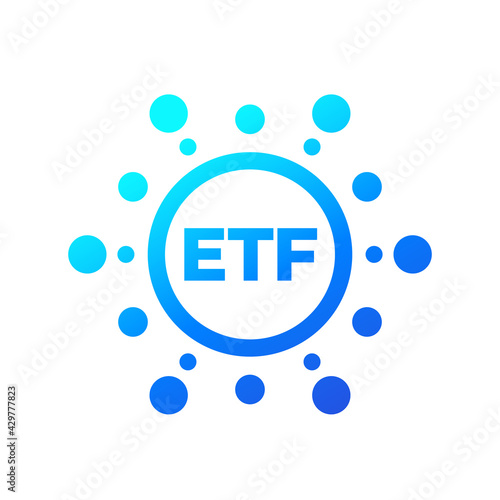 ETF icon, exchange traded funds vector design